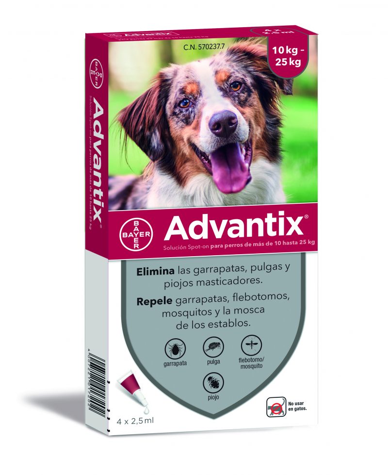 אדוונטיקס אמפולות לכלב נגד פרעושים וקרציות לכלבים בינוניים 10-25 ק"ג Advantix