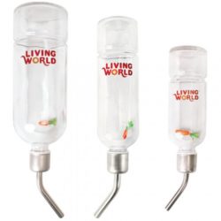 בקבוק זכוכית ונירוסטה למכרסם Living World Eco + Water Bottle