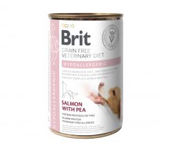 בריט תזונה וטרינרית לכלבים היפואלרגני שימורים 400 גרם Brit Veterinary Diet