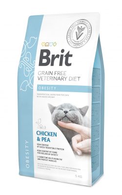 בריט תזונה וטרינרית לחתולים אובסיטי 5 ק"ג Brit Veterinary Diet