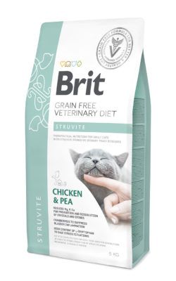 בריט תזונה וטרינרית לחתולים סטרווייט 5 ק"ג Brit Veterinary Diet