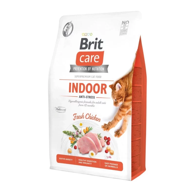 בריט קר חתול בוגר אינדור נטול דגנים 2 ק"ג Brit Care