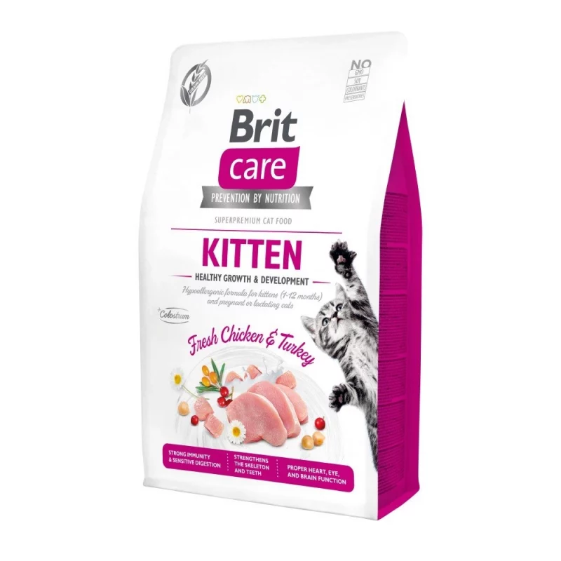 בריט קר קיטן לגורי חתולים נטול דגנים 2 ק"ג Brit Care
