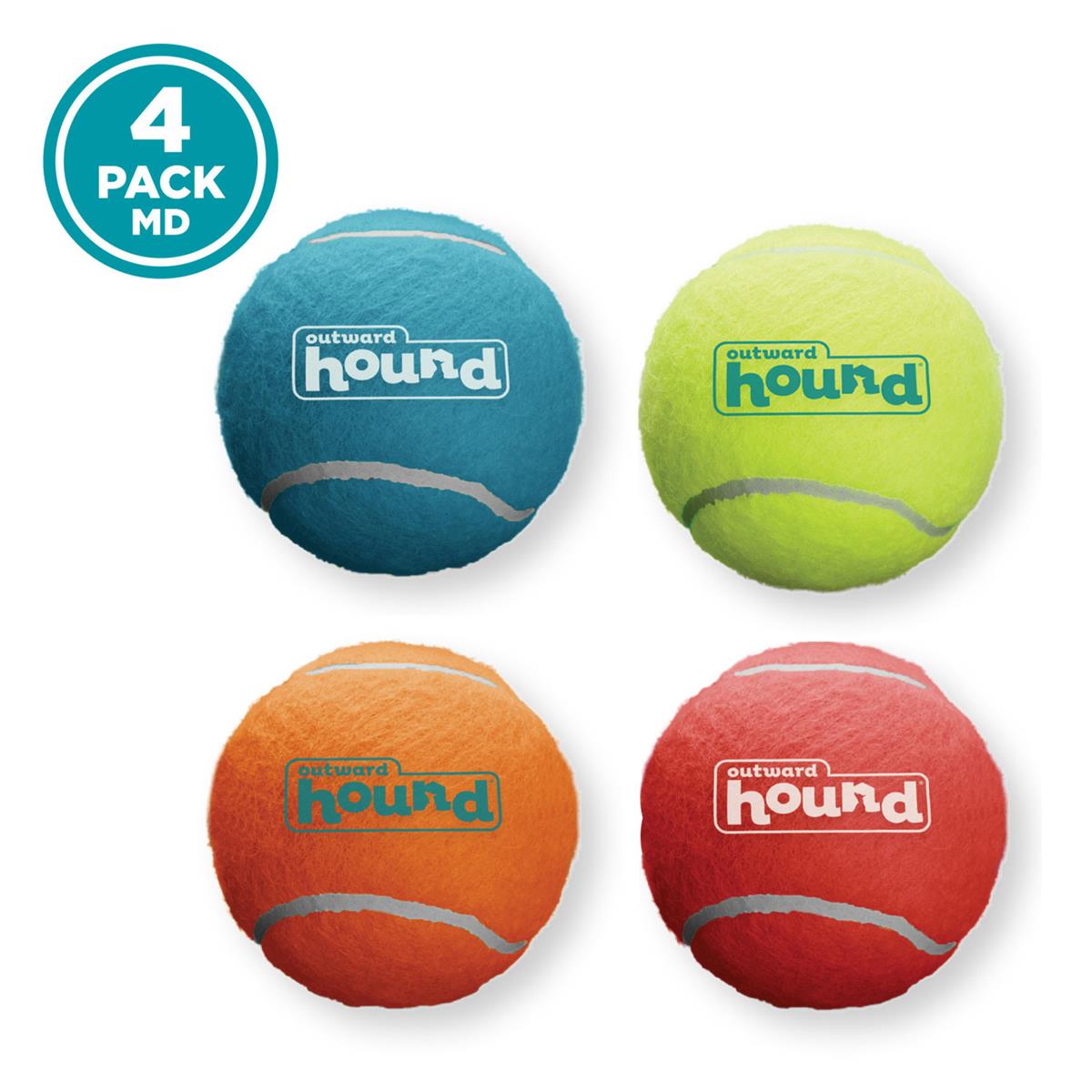 כדורי טניס מצפצפים בינוני -4 צבעים