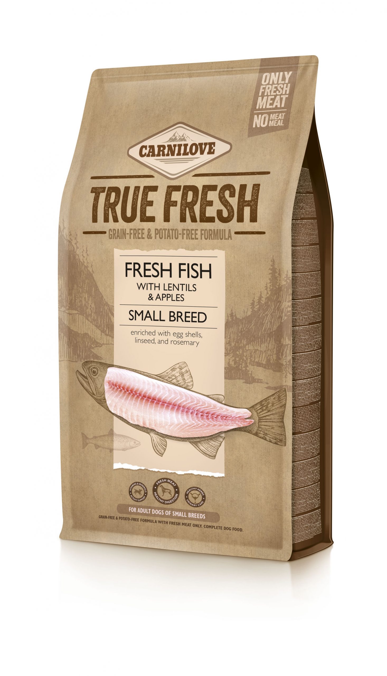 קרנילאב True Fresh בוגר ע”ב דגים לגזע קטן 4 קג
