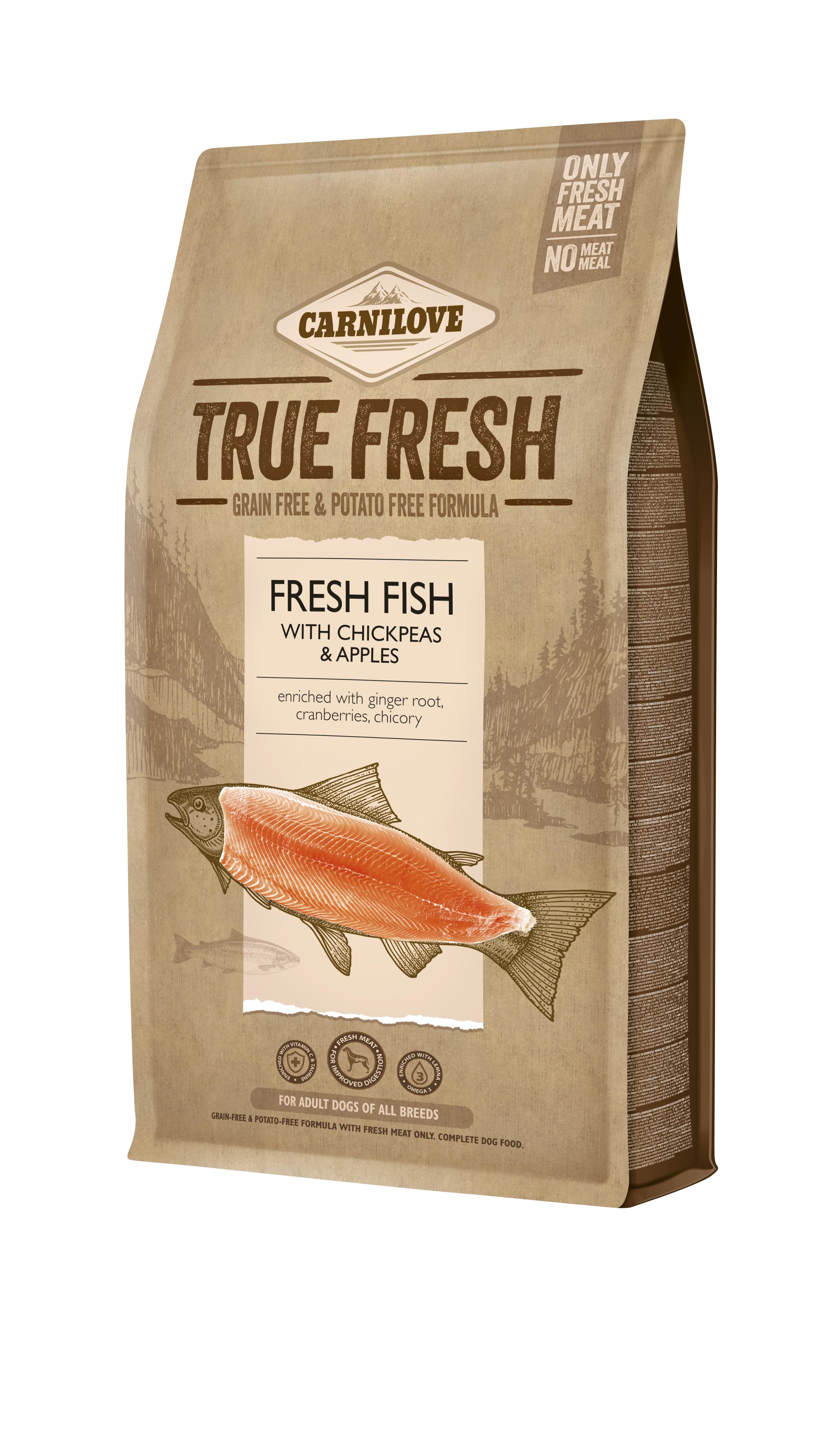 קרנילאב True Fresh בוגר ע”ב דגים 4 קג